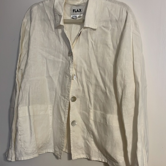 Flax linen lightweight jacket. size Medium Excellent condition. - Picture 2 of 6